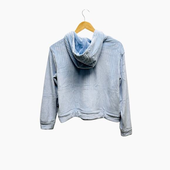 NWT Vineyard Vines Girls Velour Ribbed Hoodie Blue Size XL (16) - Picture 9 of 9